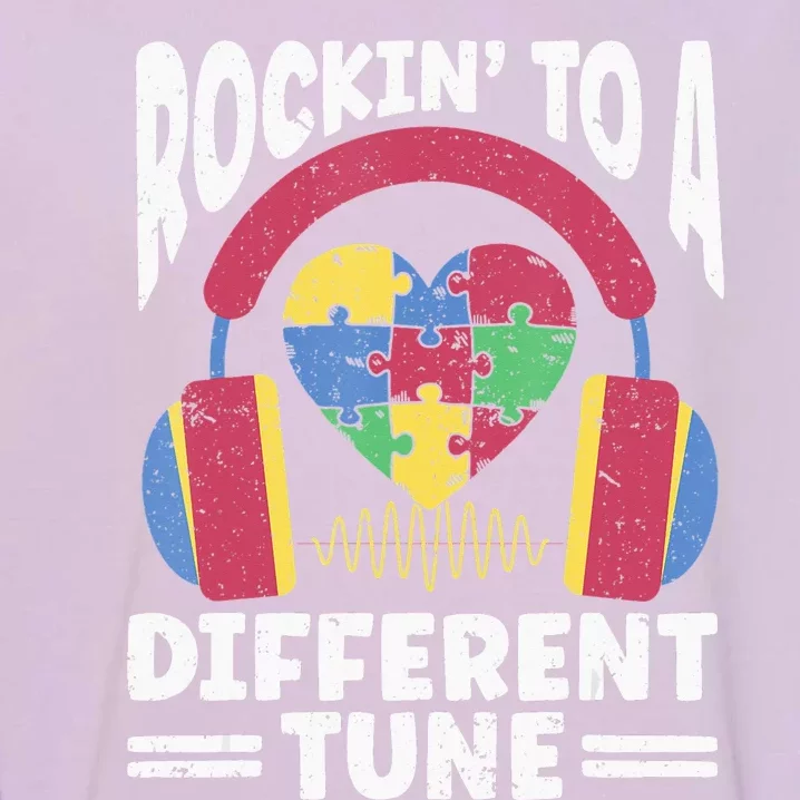 Autism Awareness Rockin' To A Different Tune For Gamer Garment-Dyed Sweatshirt