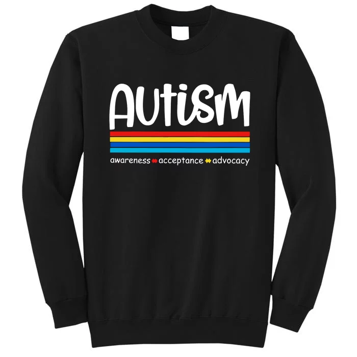 Autism Awareness Retro Acceptance Advocacy Advocate For Autism Sweatshirt