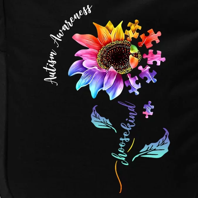 Autism Awareness Rainbow Sunflower Impact Tech Backpack