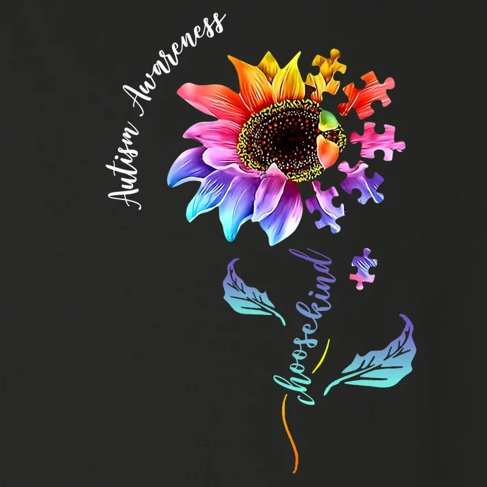 Autism Awareness Rainbow Sunflower Toddler Long Sleeve Shirt