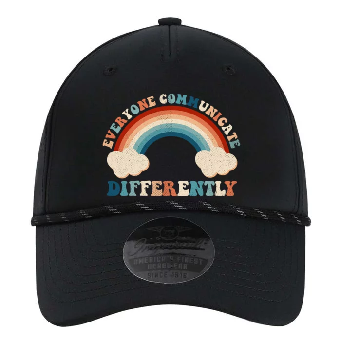 Autism Awareness Rainbow Everyone Communicate Differently Gift Performance The Dyno Cap