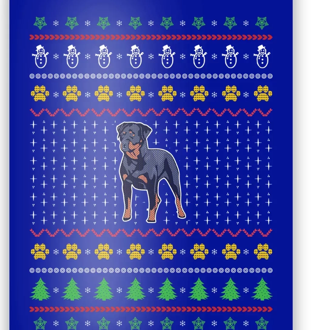 An Awesome Rottweiler Ugly Christmas Design Funny Gift Poster