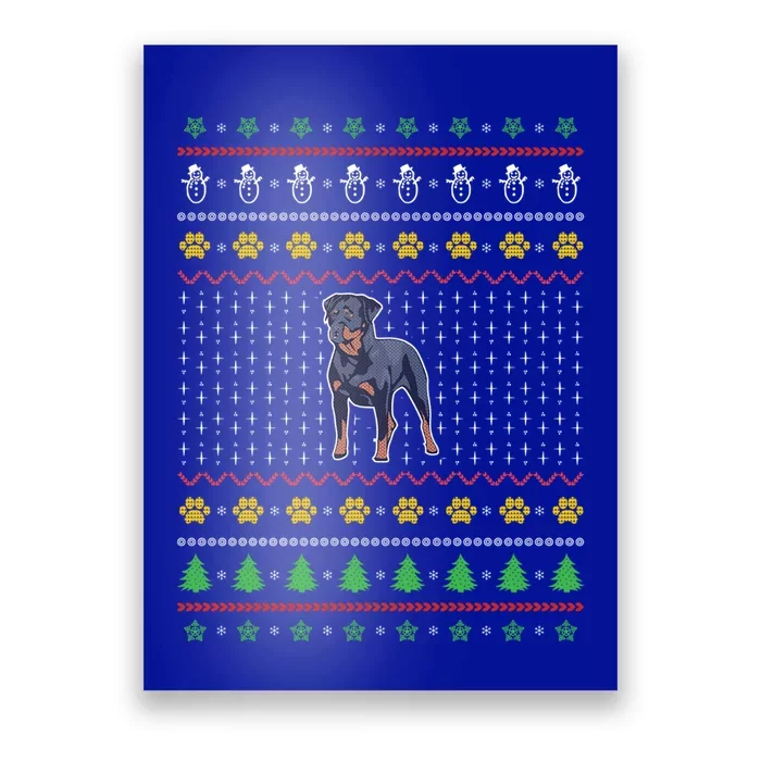 An Awesome Rottweiler Ugly Christmas Design Funny Gift Poster