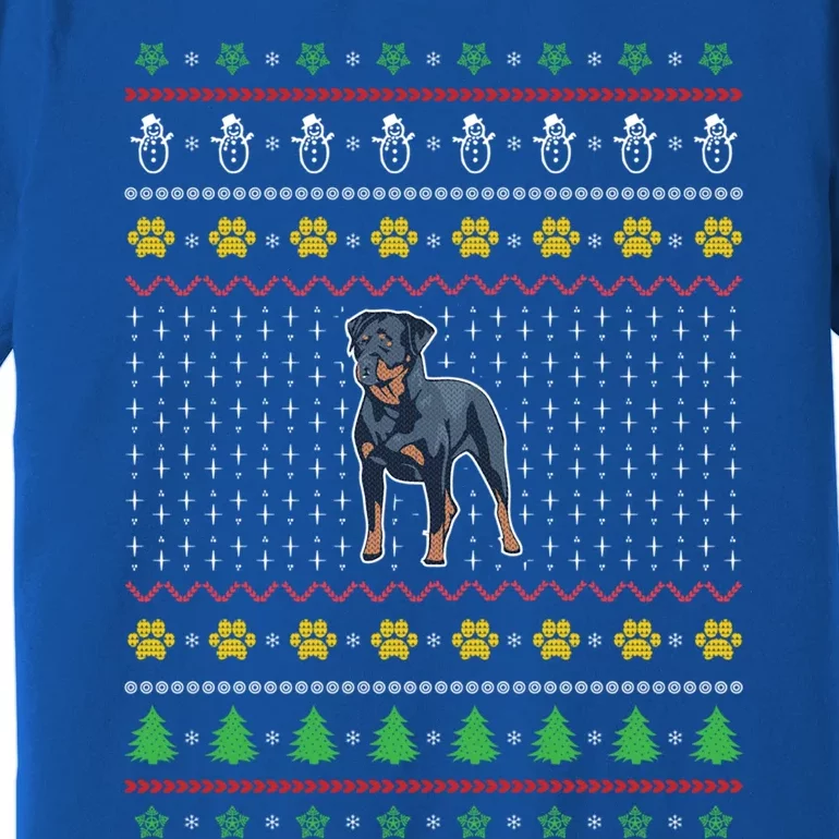 An Awesome Rottweiler Ugly Christmas Design Funny Gift Premium T-Shirt