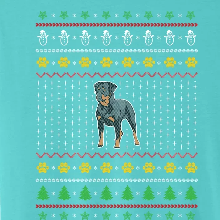 An Awesome Rottweiler Ugly Christmas Design Funny Gift ChromaSoft Performance T-Shirt