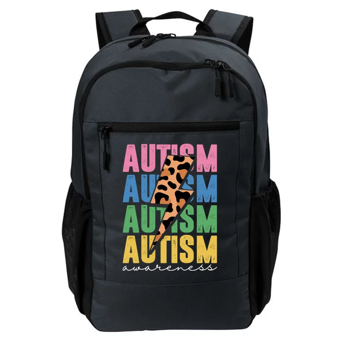 Autism Awareness Retro Cheetah Daily Commute Backpack