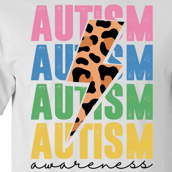 Autism Awareness Retro Cheetah Tall T-Shirt