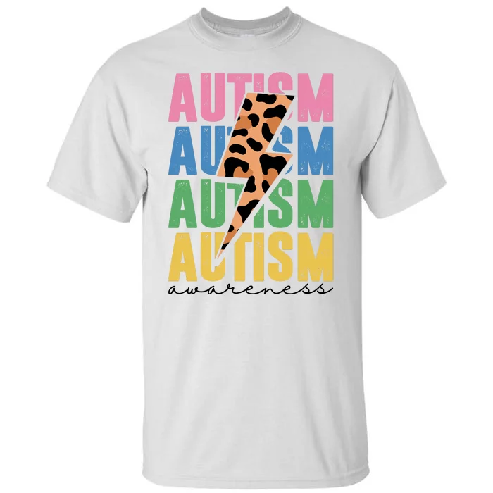 Autism Awareness Retro Cheetah Tall T-Shirt