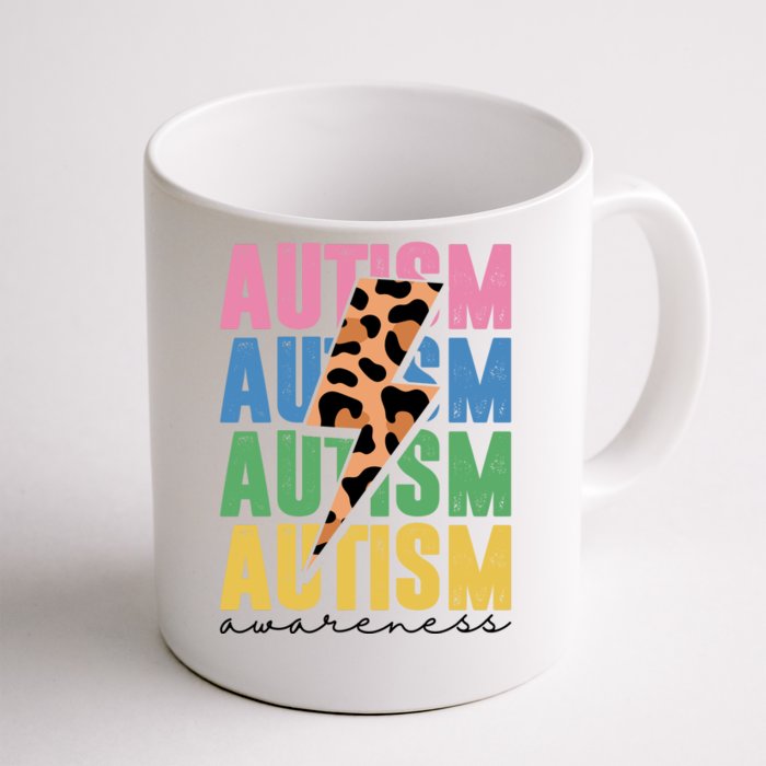 Autism Awareness Retro Cheetah Front & Back Coffee Mug