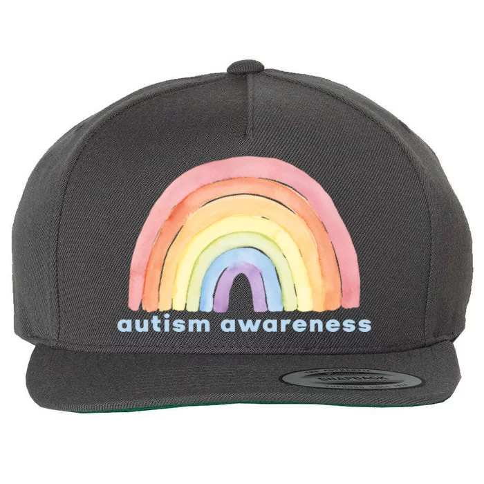 Autism Awareness Rainbow Wool Snapback Cap