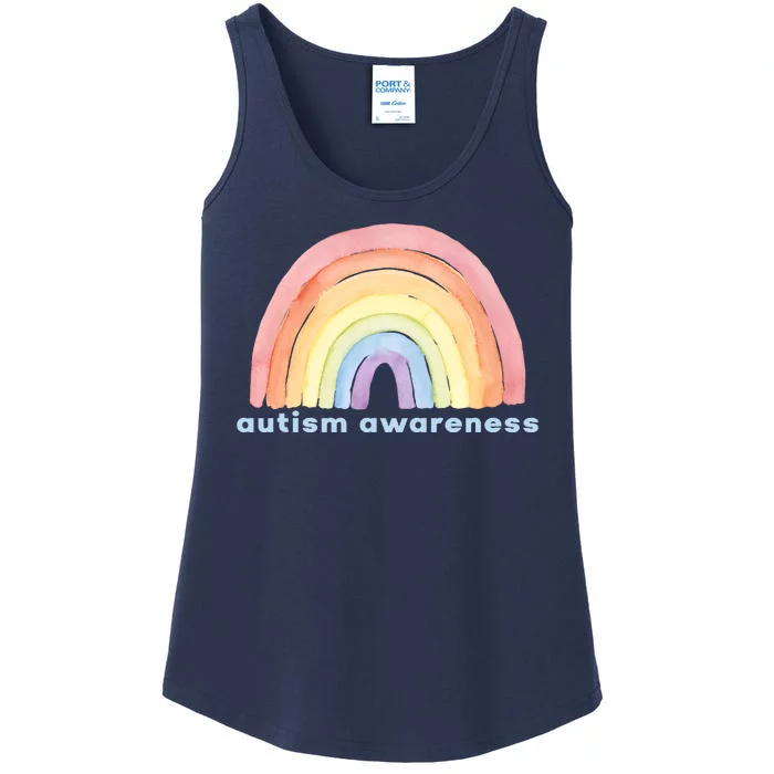 Autism Awareness Rainbow Ladies Essential Tank