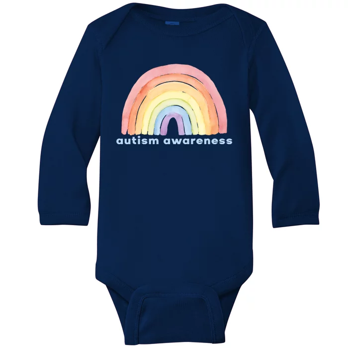 Autism Awareness Rainbow Baby Long Sleeve Bodysuit