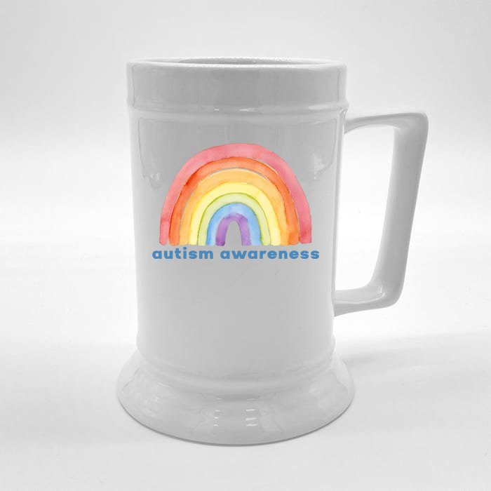 Autism Awareness Rainbow Front & Back Beer Stein