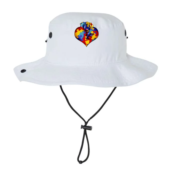 Autism Awareness Rose Heart Legacy Cool Fit Booney Bucket Hat