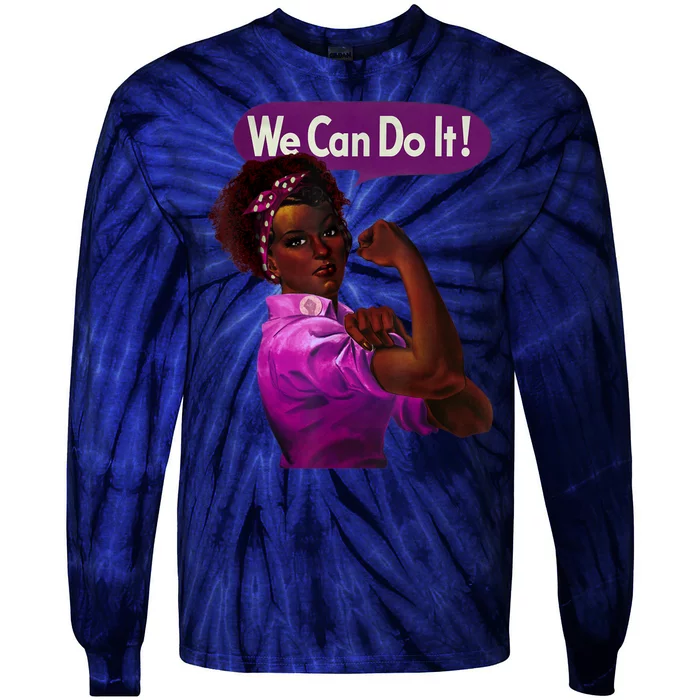 African American Rosie The Riveter Black History Tie-Dye Long Sleeve Shirt