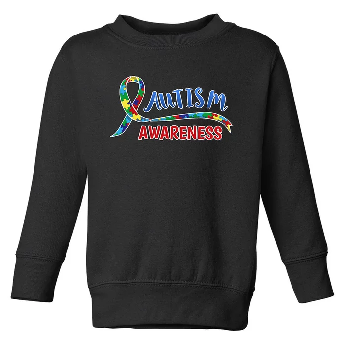 Autism Awareness Ribbons Women Autistic Toddler Sweatshirt