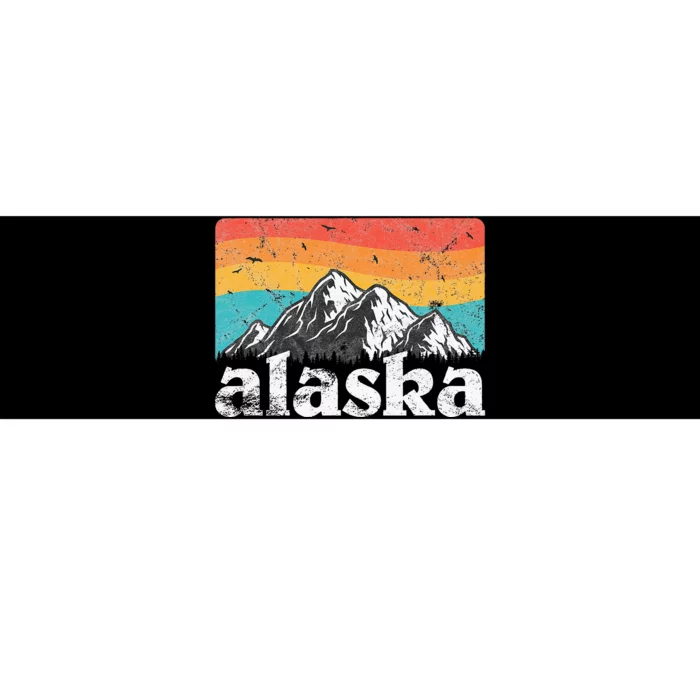 Alaska AK Retro 70s 80s Mountains Nature Distressed Bumper Sticker