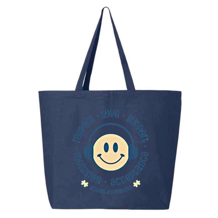 Autism Awareness Respect Love Support Inclusion Gift 25L Jumbo Tote