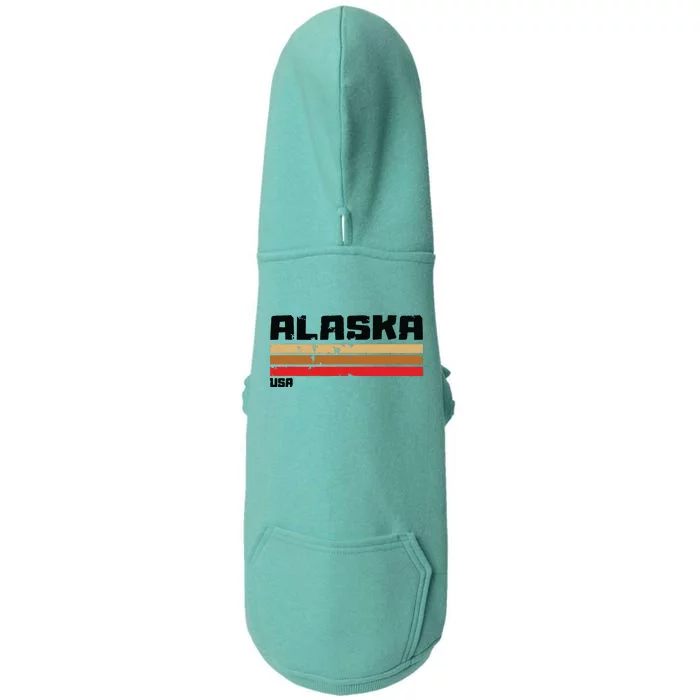 Alaskas Ak Retro Vintage Doggie 3-End Fleece Hoodie