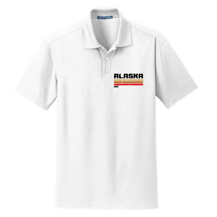 Alaskas Ak Retro Vintage Dry Zone Grid Performance Polo