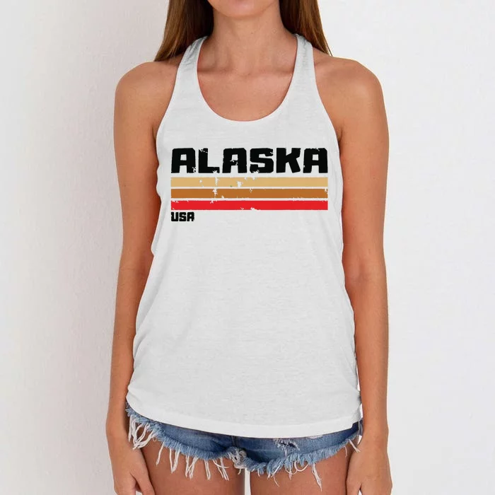 Alaskas Ak Retro Vintage Women's Knotted Racerback Tank