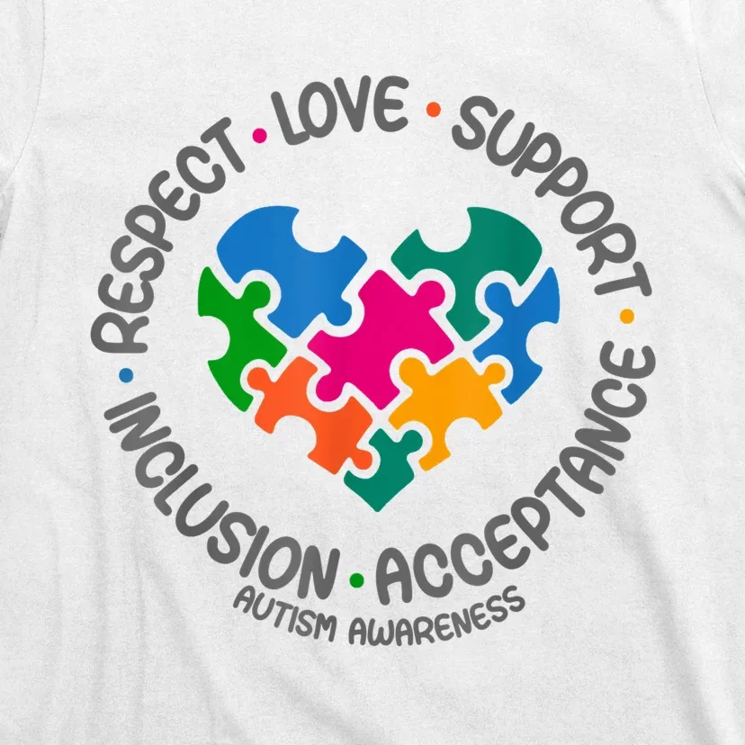 Autism Awareness Respect Love Support Autism Awareness T-Shirt