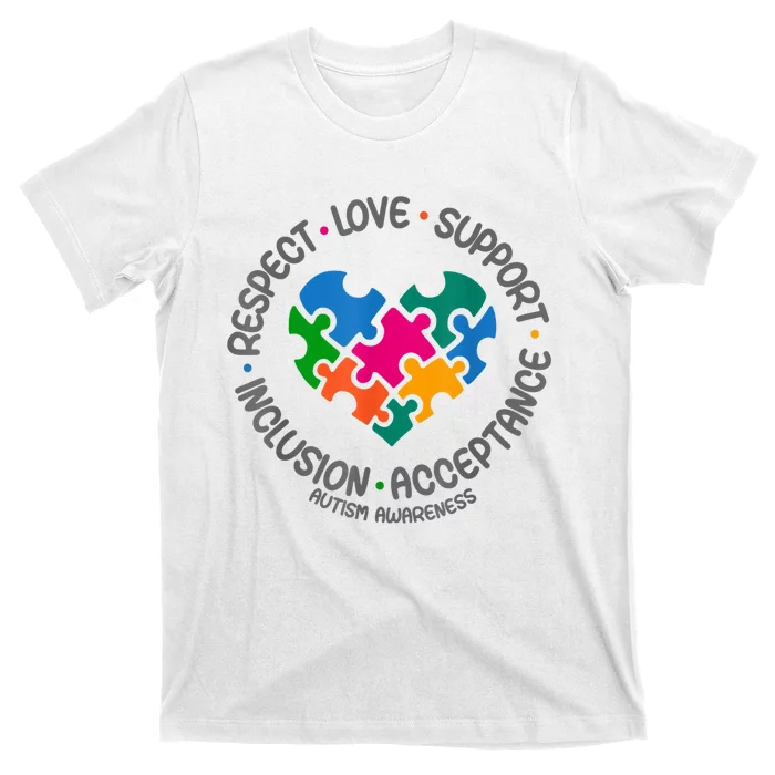 Autism Awareness Respect Love Support Autism Awareness T-Shirt