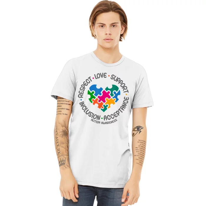 Autism Awareness Respect Love Support Autism Awareness Premium T-Shirt