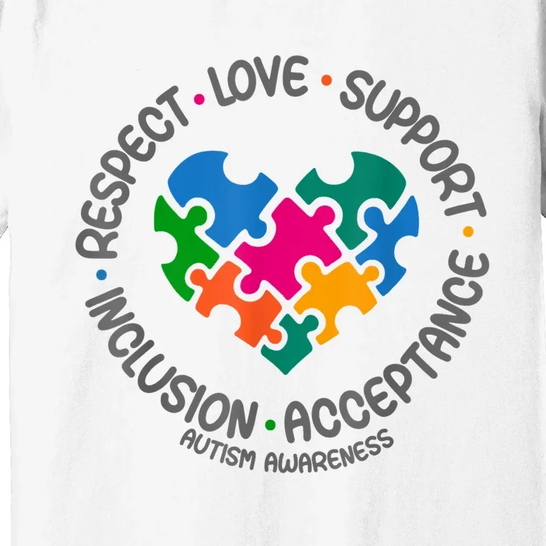 Autism Awareness Respect Love Support Autism Awareness Premium T-Shirt