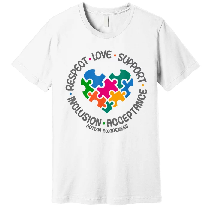 Autism Awareness Respect Love Support Autism Awareness Premium T-Shirt