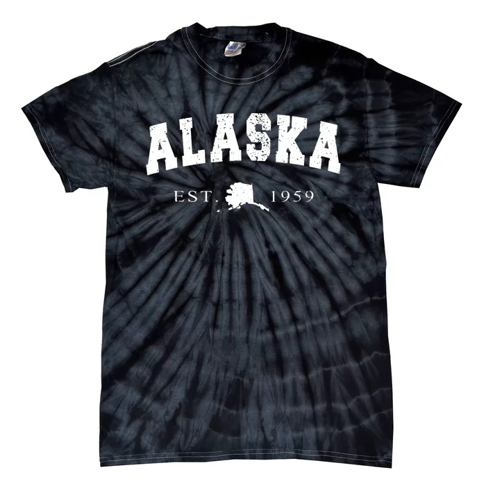 Alaskas Ak Retro Vintage Tie-Dye T-Shirt