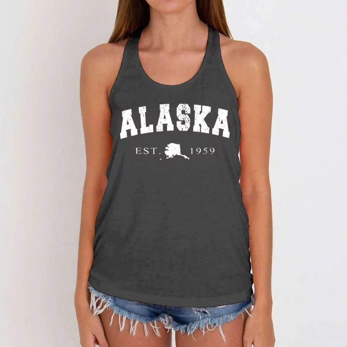 Alaskas Ak Retro Vintage Women's Knotted Racerback Tank