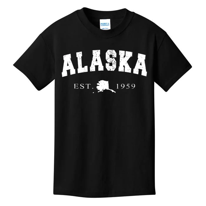 Alaskas Ak Retro Vintage Kids T-Shirt