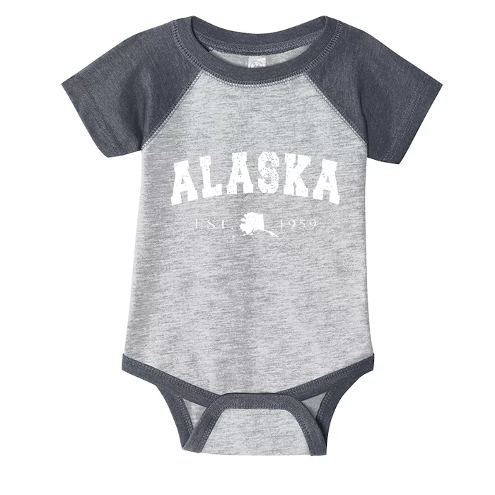 Alaskas Ak Retro Vintage Infant Baby Jersey Bodysuit