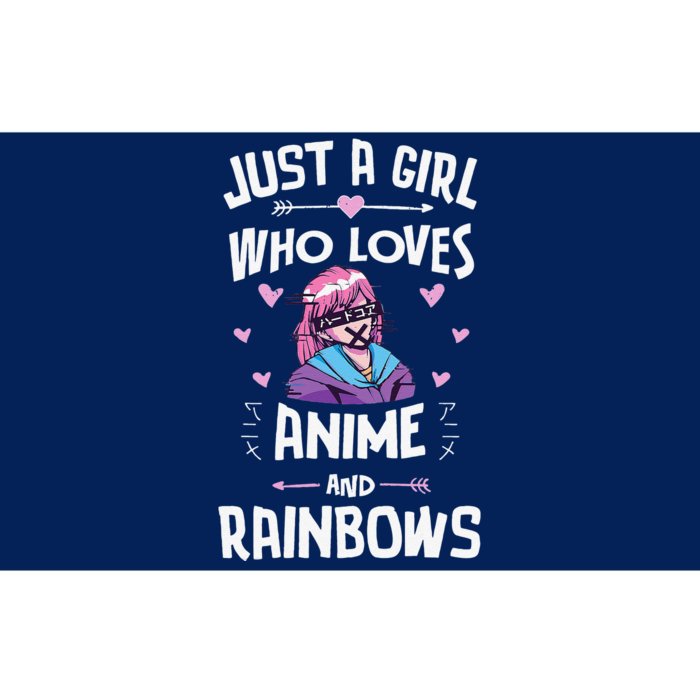 Anime And Rainbows Gift Forn Girls Bumper Sticker