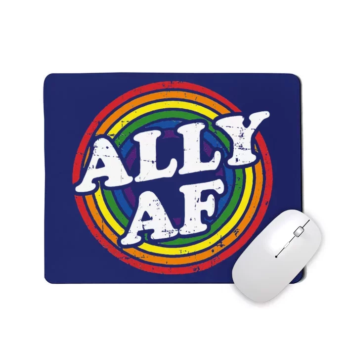 Ally Af Rainbow Flag For Lgbt Pride Month Support Mousepad