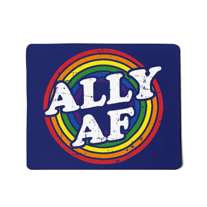 Ally Af Rainbow Flag For Lgbt Pride Month Support Mousepad