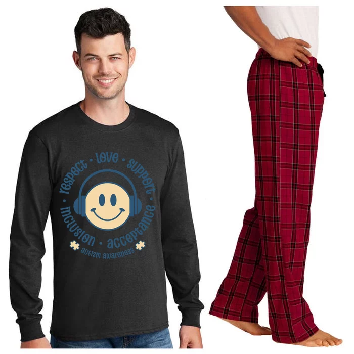 Autism Awareness Respect Love Support Inclusion Gift Long Sleeve Pajama Set