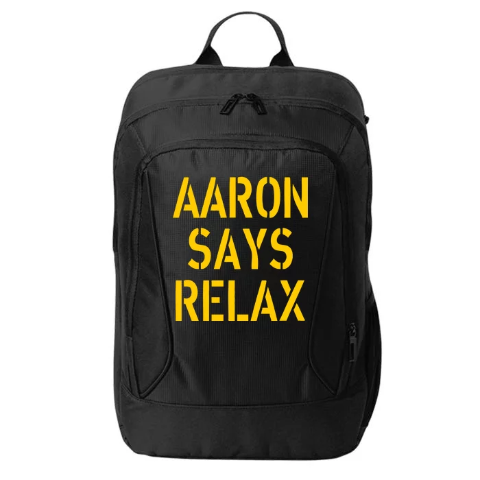 Aaron Says Relax Green Bay Football Quote City Backpack