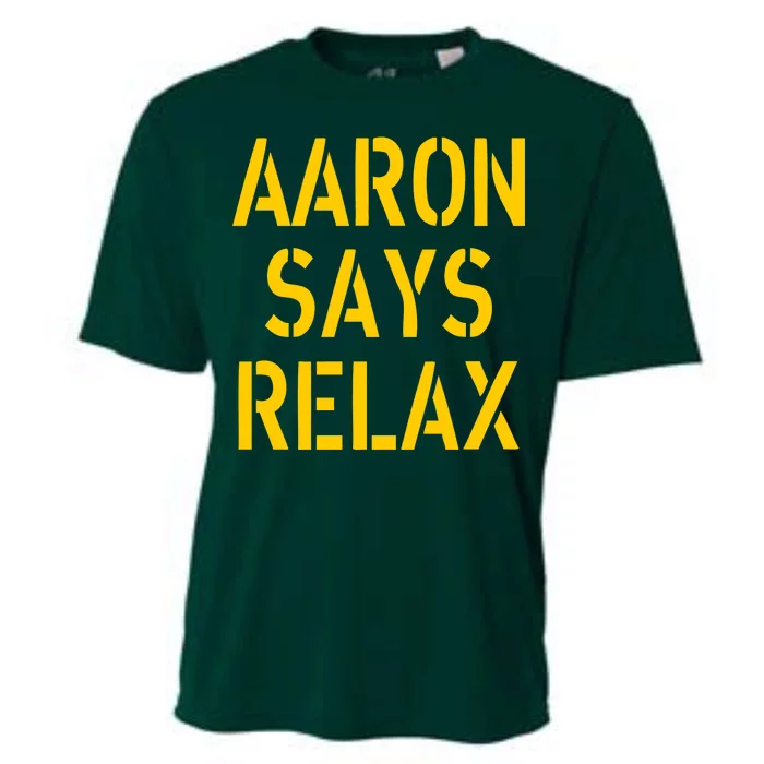 Aaron Says Relax Green Bay Football Quote Cooling Performance Crew T-Shirt