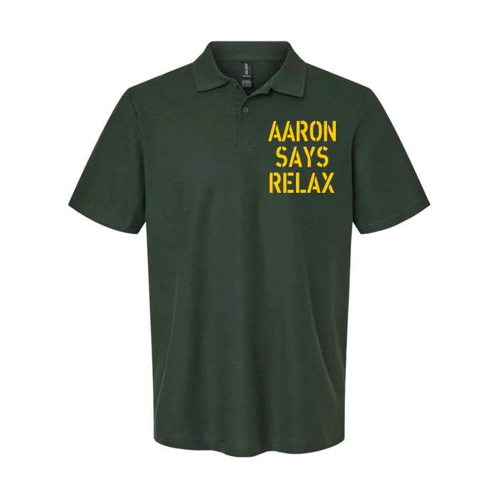 Aaron Says Relax Green Bay Football Quote Softstyle Adult Sport Polo