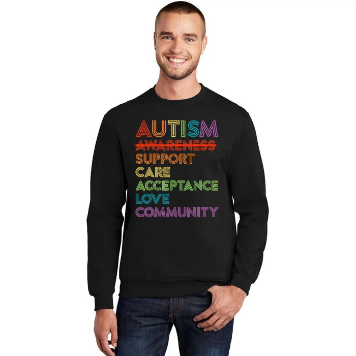 Autism Awareness Support Care Acceptance Ally Sweatshirt