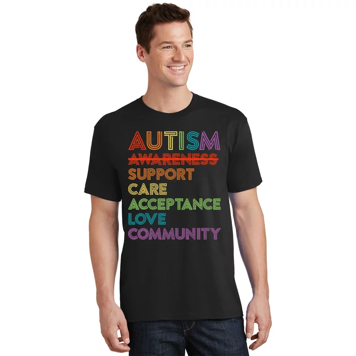 Autism Awareness Support Care Acceptance Ally T-Shirt