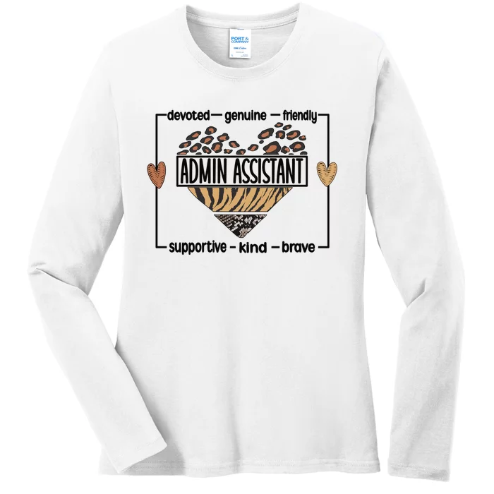 Admin Assistant Squad Administrative Assistant Gift Ladies Long Sleeve Shirt