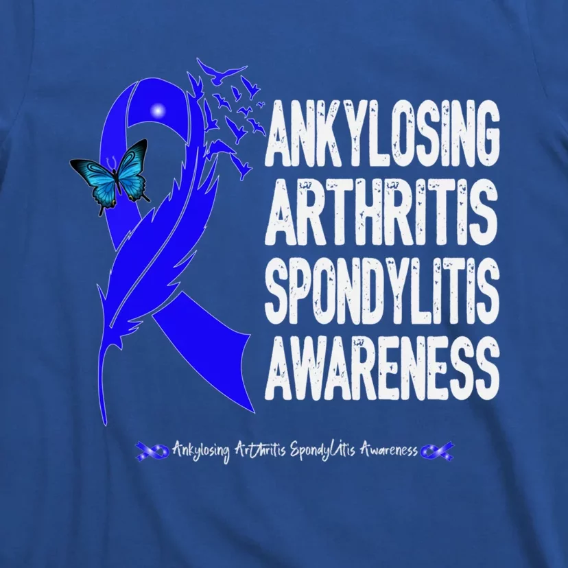 Ankylosing Arthritis Spondylitis Awareness Blue Ribbon Gift T-Shirt