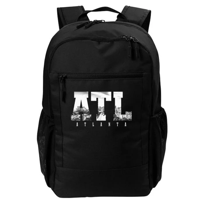 ATL Atlanta Skyline Pride Black & White Vintage Georgia Daily Commute Backpack