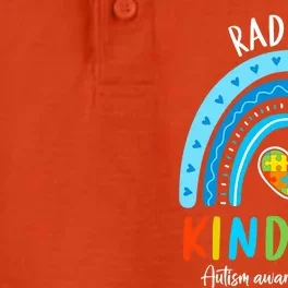 Autism Awareness Special Ed Teacher Radiate Kindness Rainbow Dry Zone Grid Performance Polo