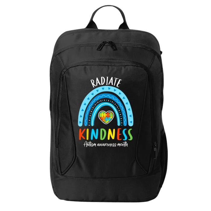 Autism Awareness Special Ed Teacher Radiate Kindness Rainbow City Backpack