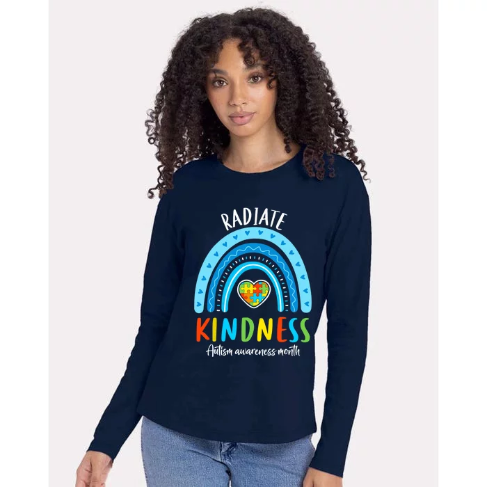 Autism Awareness Special Ed Teacher Radiate Kindness Rainbow Womens Cotton Relaxed Long Sleeve T-Shirt