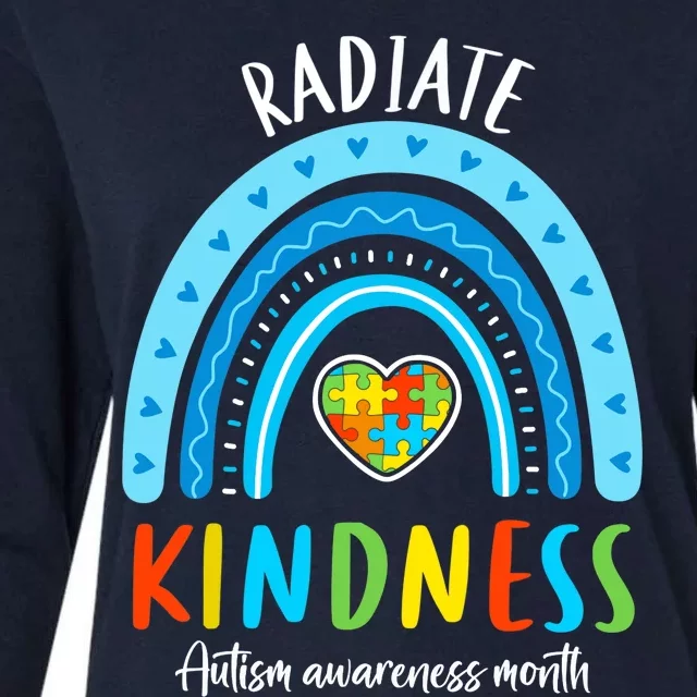 Autism Awareness Special Ed Teacher Radiate Kindness Rainbow Womens Cotton Relaxed Long Sleeve T-Shirt